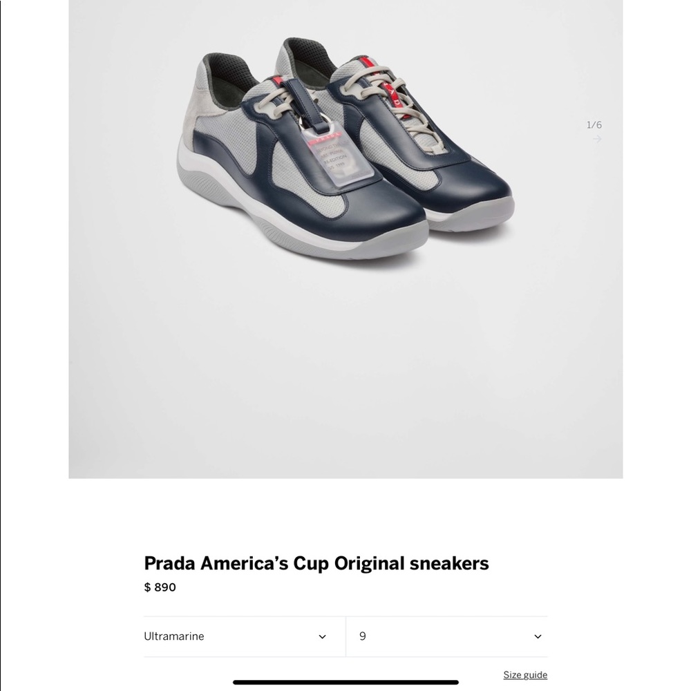 PRADA SNEAKERS. BASICALLY BRAND NEW. WORN ONCE. NO CREASES. ORIGINAL BOX & BAG.